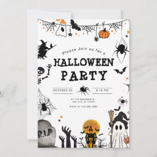 Halloween-Party-Einladung, Kinder Grusel Nacht Par