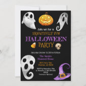 Halloween-Party Einladung Kürbisgeister Schädel (Vorderseite)