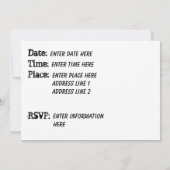 Halloween-Party Einladung Kürbislaterne Blätter (Rückseite)