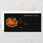 Halloween-Party Einladung Kürbislaterne Card (Vorne/Hinten)