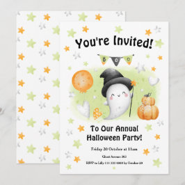 Halloween-Party Einladung Little Boo