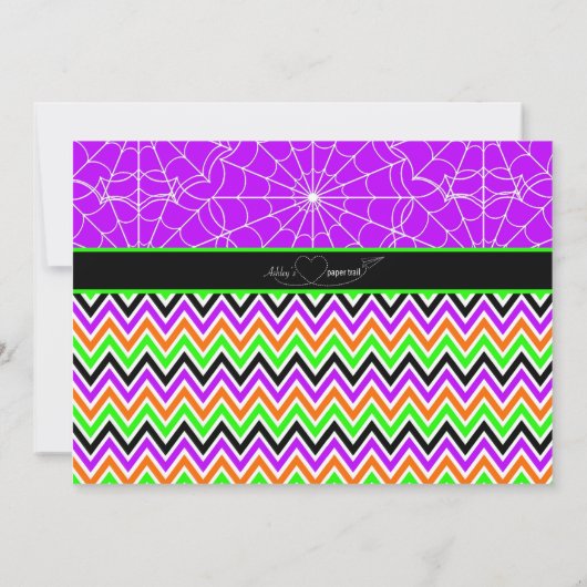 Halloween Party Einladung mit Bild (Rückseite)