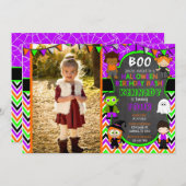 Halloween Party Einladung mit Bild (Vorne/Hinten)