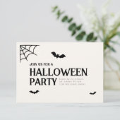 Halloween-Party Einladung mit Fledermäusen (Stehend Vorderseite)