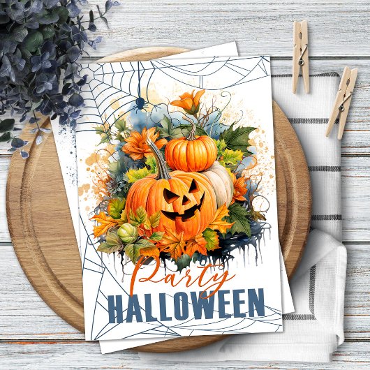 Halloween-Party Einladung mit Fun Pumpkins