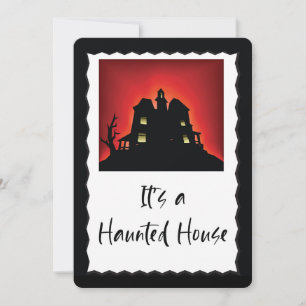 Halloween-Party Einladung mit Spuk Haus