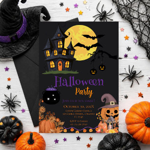 Halloween-Party-Einladung mit Totenköpfen Einladung