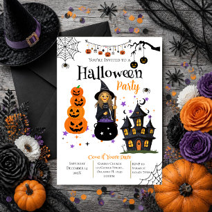 Halloween-Party-Einladung mit Totenköpfen Einladung