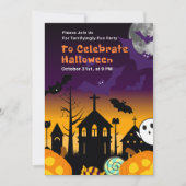 Halloween-Party-Einladung oder schrecklich lustige Einladung (Vorderseite)