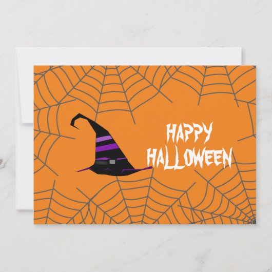 Halloween-Party Einladung Orange & Black (Vorderseite)