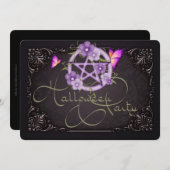 Halloween-Party Einladung Pentagramm 1 (Vorne/Hinten)