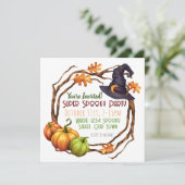 Halloween-Party Einladung Pumpkin Hexenplatz (Stehend Vorderseite)