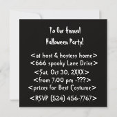 Halloween-Party Einladung Schädel (Rückseite)