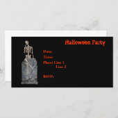 Halloween-Party Einladung Skeleton Grabstein Card (Vorne/Hinten)