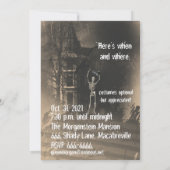 Halloween-Party-Einladung, Skelett mit Violine Einladung (Rückseite)