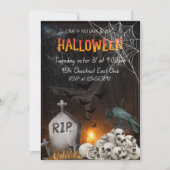 Halloween-Party Einladung, Spooky Ghost Party einl Dankeskarte (Vorderseite)