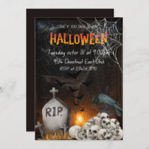 Halloween-Party Einladung, Spooky Ghost Party einl