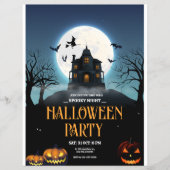 Halloween-Party Einladung, Spooky Night Halloween Flyer (Vorne)