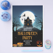 Halloween-Party Einladung, Spooky Night Halloween Flyer (Einzeln)