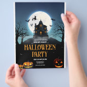 Halloween-Party Einladung, Spooky Night Halloween Flyer (Hand)