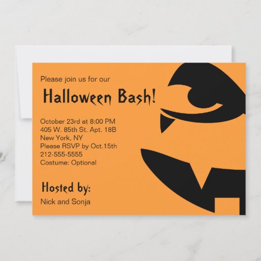 Halloween-Party-Einladung - Vampire Pumpkin Einladung (Rückseite)