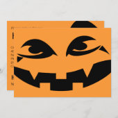 Halloween-Party-Einladung - Vampire Pumpkin Einladung (Vorne/Hinten)