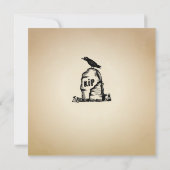 Halloween-Party Einladung Vintager Gothic-Fledermä (Rückseite)