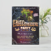 Halloween-Party-Einladung völlig kundengerecht Einladung (Stehend Vorderseite)