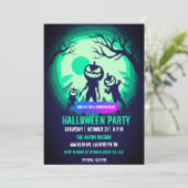 Halloween-Party-Einladung vollständig anpassbar Einladung (Stehend Vorderseite)