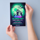 Halloween-Party-Einladung vollständig anpassbar Flyer (Handgriff)