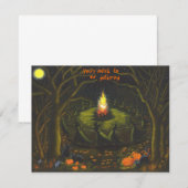 Halloween, Party, Einladungen, Feuer, Hexen Einladung (Vorne/Hinten)