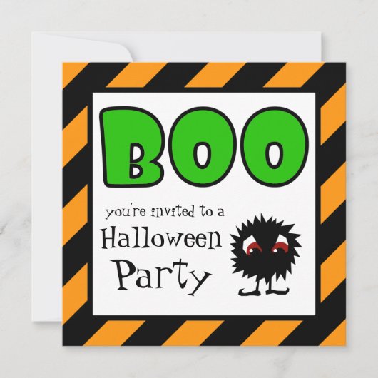 Halloween-Party Einladungen Little Meanie BOO (Vorderseite)
