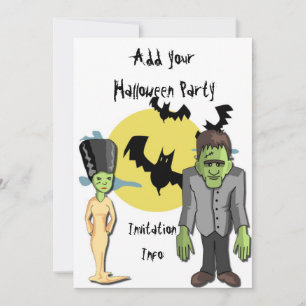 Halloween-Party Einladungen Monster Frankenstein