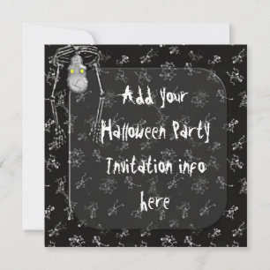 Halloween-Party Einladungen Skelette