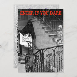 Halloween-Party Einladungen Spuk Herrenhaus