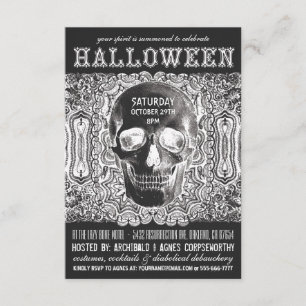 Halloween-Party-Einladungen - Steampunk Schwarz Einladung