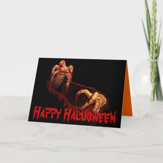 Halloween-Party Einladungen Zombie Custom Cards (Vorderseite)
