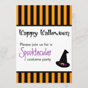 Halloween-Party-Einladungs-Hexe-Hut Einladung