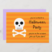 Halloween-Party-Einladungs-Piraten-Schädel Einladung (Vorne/Hinten)