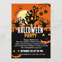 Halloween-Party-Einladungskarte
