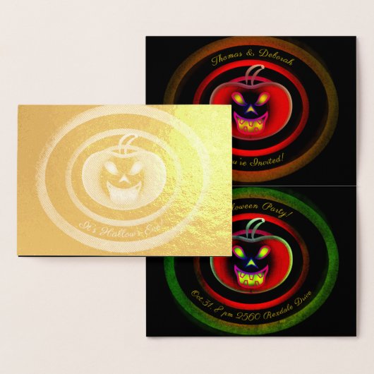 Halloween-Party Einladungskarte Folienkarte (Anzeige)