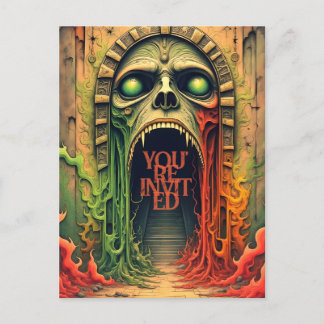 Halloween-Party Einladungspostkarte