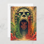 Halloween-Party Einladungspostkarte (Vorne/Hinten)