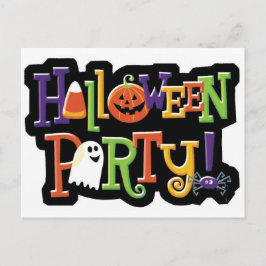 Halloween-Party Einladungspostkarte