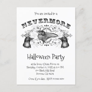 Halloween-Party Einladungspostkarte