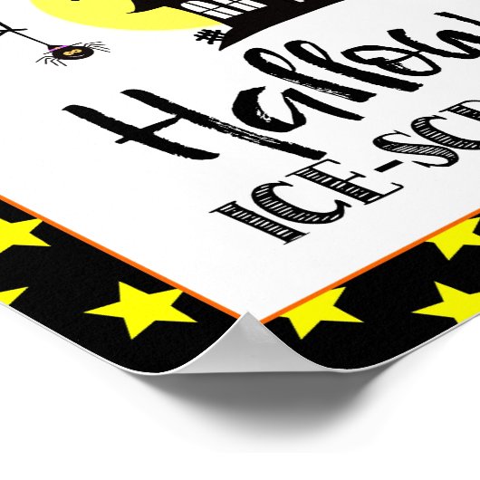 Halloween-Party Eis Bar Poster (Ecke)