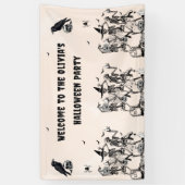 Halloween-Party Erwachsener Vintager Gothic-Schäde Banner (Vertikal)
