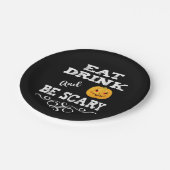 Halloween-Party essen Drink & Be Beängstigend Pump Pappteller (Schrägansicht)