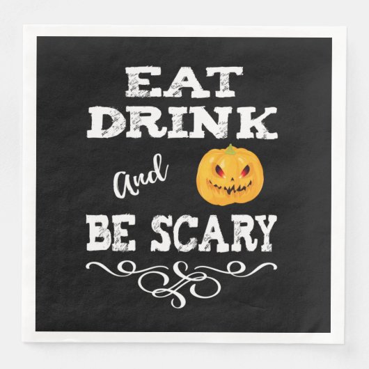 Halloween-Party essen Drink & Be Beängstigend Pump Serviette (Vorderseite)
