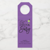 Halloween-Party "Essen, trinken und Beängstigend s Flaschenanhänger (Vorderseite)